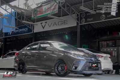 รถ - TOYOTA YARIS ล้อแม็ก - EmotionR RSR (RS05RR) ดำด้าน สเปค - 17x7.5 ET35 4x100 ยาง - DUNLOP LM702 เบอร์ -205/45-17