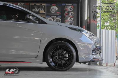 รถ - TOYOTA YARIS ล้อแม็ก -ADVANTI N719 FlowForming ดำด้าน สเปค - 16x7 ET35 4x100 ยาง - LENSO D-1CS เบอร์ - 195/50-16