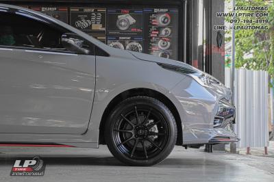 รถ - TOYOTA YARIS ล้อแม็ก -ADVANTI N719 FlowForming ดำด้าน สเปค - 16x7 ET35 4x100 ยาง - LENSO D-1CS เบอร์ - 195/50-16