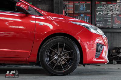 รถ - TOYOTA YARIS ล้อแม็ก -TORQ TAR ดำด้านหน้าชา สเปค -15x7 ET35 4x100 ยาง - ALLIANCE AL30 030Ex เบอร์ - 195/60-15