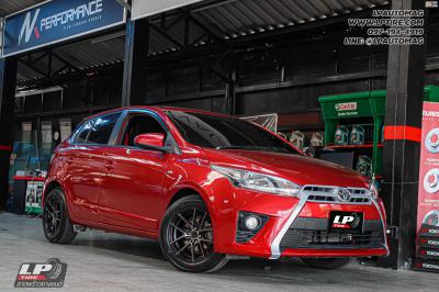 รถ - TOYOTA YARIS ล้อแม็ก -TORQ TAR ดำด้านหน้าชา สเปค -15x7 ET35 4x100 ยาง - ALLIANCE AL30 030Ex เบอร์ - 195/60-15