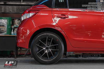 รถ - TOYOTA YARIS ล้อแม็ก -TORQ TAR ดำด้านหน้าชา สเปค -15x7 ET35 4x100 ยาง - ALLIANCE AL30 030Ex เบอร์ - 195/60-15