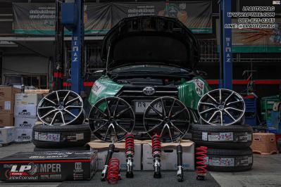 รถ - TOYOTA YARIS ล้อแม็ก - ENKEI DRACO ดำหน้าเงา สเปค - 17x7.5 ET38 4x100 ยาง - YOKOHAMA V552 เบอร์ - 205/45-17