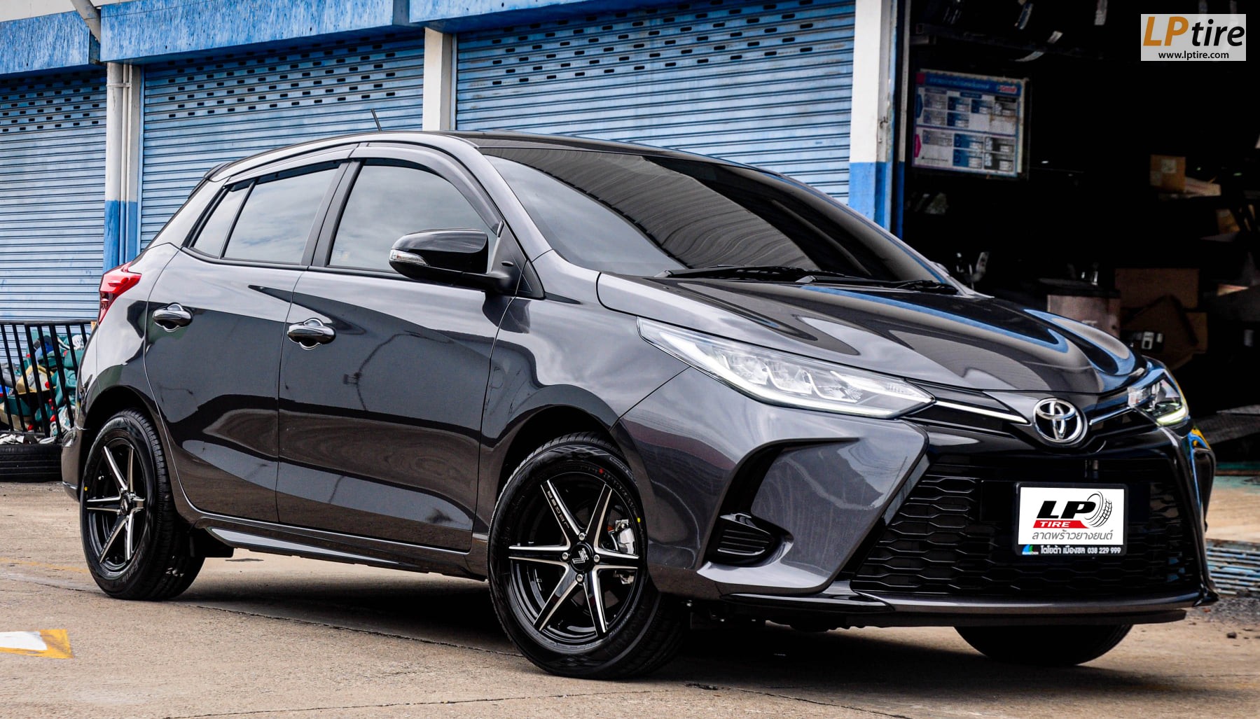 TOYOTA YARIS จัดล้อ LENSO JAGER CRAFT 15x7 4H100 พร้อมยาง 195/60-15 YOKOHAMA AE51 JAPAN