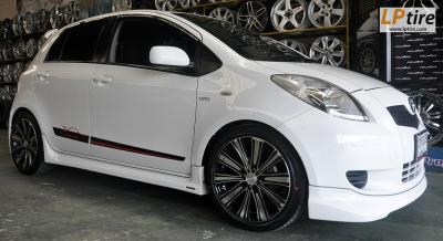 Toyota Yaris + ล้อแม็ก Lenso ES-Bella (ESB) 17นิ้ว สีดำหน้าเงา + ยาง DUNLOP LM703 205/45R17