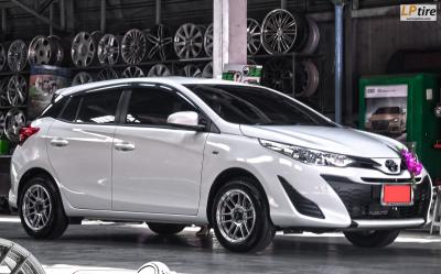 TOYOTA YARIS + ล้อแม็ก Lenso Project-D Spec-K 15นิ้ว สี Hyper Silver