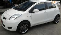 Toyota Yaris + ล้อแม็ก Lenso Katana Mez 15นิ้ว สีHyper Black + ยาง FALKEN ZE322 195/60-15