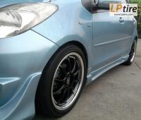 Toyota Yaris + ล้อแม็ก Lenso Project D06 (PD6) 17นิ้ว สีดำขอบเงา + ยาง Yokohama ES501 205/45R17