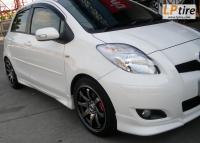 Toyota Yaris + ล้อแม็ก Katana ลาย GTR-Sport 17นิ้ว สีBlack Chrome + ยาง FALKEN ZE912 205/45-17