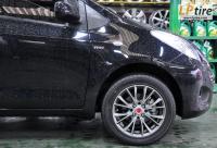 Toyota Yaris + ล้อแม็ก Lenso Samurai Bushido (SCB) 15นิ้ว สีเทาหน้าเงา + FALKEN ZE522 195/55-15