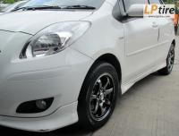 Toyota Yaris + ล้อแม็ก Katana GTR-Sports 356 15นิ้ว สี Black Chrome + ยาง FALKEN ZE522 195/55-15