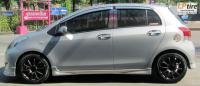 Toyota Yaris + ล้อแม็กลาย Advan RS 15นิ้ว สีเทา