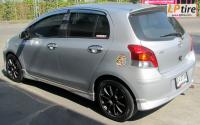 Toyota Yaris + ล้อแม็กลาย Advan RS 15นิ้ว สีเทา