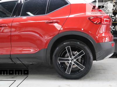 #VOLVO#XC40 จัดล้อแท้ #MOMO H546T STRIKE2 18x8 ET45 5x108 #ดำเงาขลิปเงิน ใส่ยางเดิมยังสวยลงตัว แบบหล่อของรถลูกค้าขึ้นที่เดียวหรูมาก