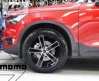 #VOLVO#XC40 จัดล้อแท้ #MOMO H546T STRIKE2 18x8 ET45 5x108 #ดำเงาขลิปเงิน ใส่ยางเดิมยังสวยลงตัว แบบหล่อของรถลูกค้าขึ้นที่เดียวหรูมาก