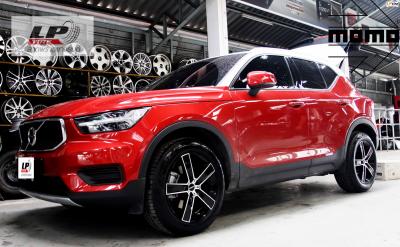 #VOLVO#XC40 จัดล้อแท้ #MOMO H546T STRIKE2 18x8 ET45 5x108 #ดำเงาขลิปเงิน ใส่ยางเดิมยังสวยลงตัว แบบหล่อของรถลูกค้าขึ้นที่เดียวหรูมาก