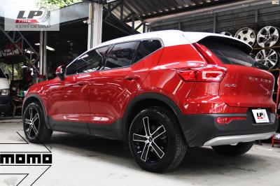 #VOLVO#XC40 จัดล้อแท้ #MOMO H546T STRIKE2 18x8 ET45 5x108 #ดำเงาขลิปเงิน ใส่ยางเดิมยังสวยลงตัว แบบหล่อของรถลูกค้าขึ้นที่เดียวหรูมาก