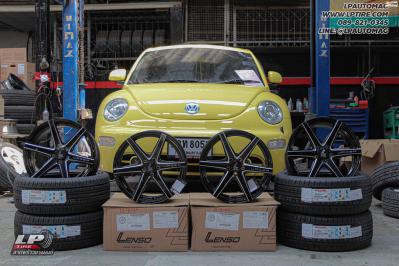 รถ - Volkswagen Beetle ล้อแม็ก -LENSO Jager Craft ดำเงามิลลิ่งก้านเงิน สเปค -17x7.5 ET35 5x100
รัดยาง- ALLIANCE AL30 030Ex เบอร์ - 225/45-17