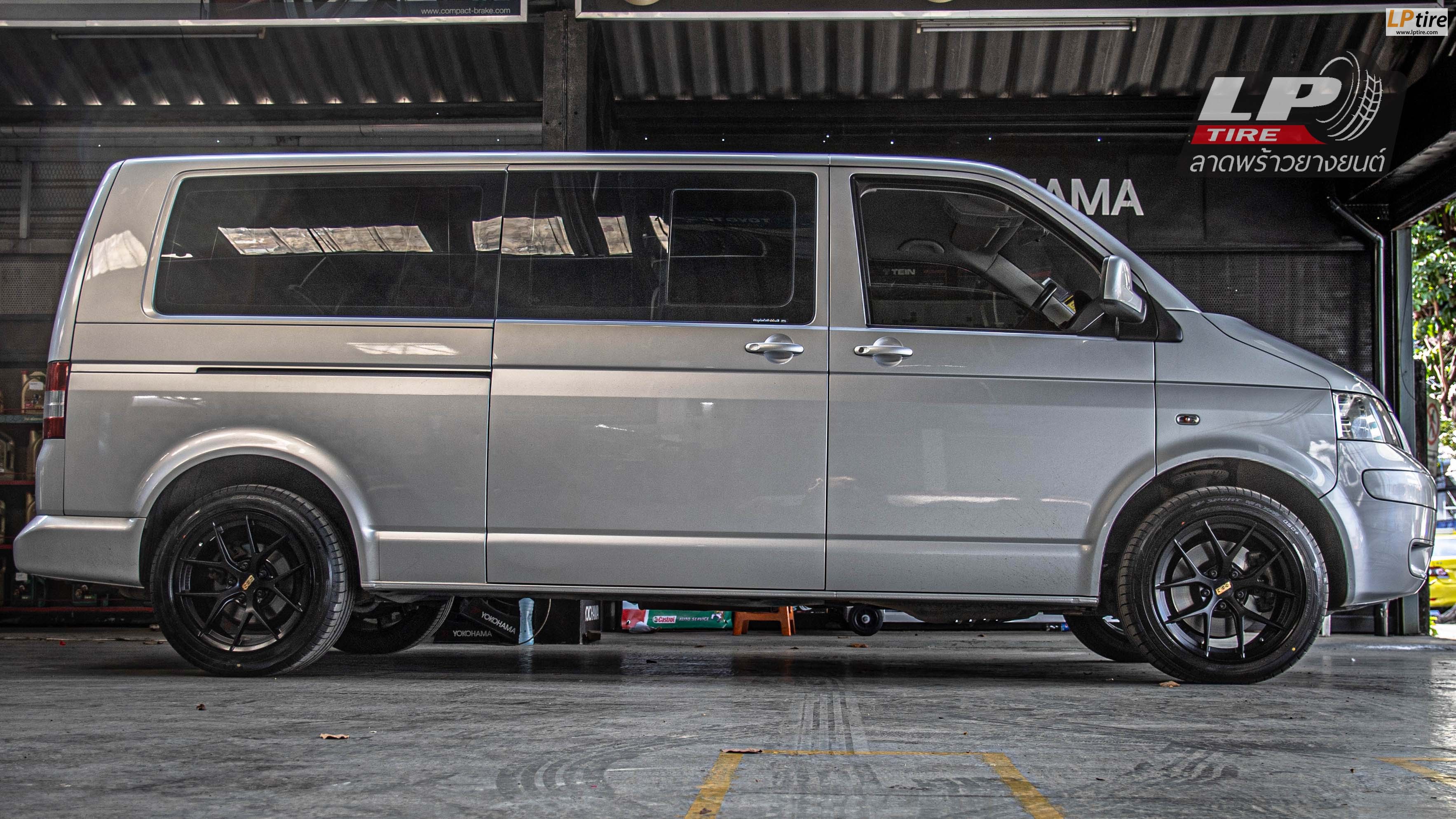 รถ - Volkswagen Caravelle ล้อแม็ก - K-speed ลายBBS #FIR-567 #FlowForming สเปค - 18x9.5 ET35 5x120 ดำด้าน รัดยาง - DUNLOP MAXX 050 เบอร์- 245/50-18