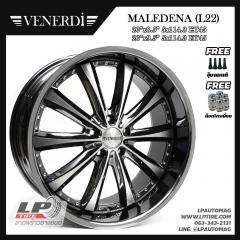 แม็กหรู Venerdi Madelena EVO แบล็คโคม  (L22) 20นิ้ว สีBLACK โครเมี่ยมหน้าเงาขอบเงา