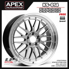 ล้อแม็ก APEX ลาย BBS LM 18นิ้ว สีHyper Black  ขอบเงา