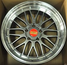 ล้อแม็ก APEX ลาย BBS LM 18นิ้ว สีHyper Black  ขอบเงา