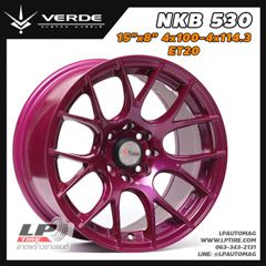 ล้อแม็ก VERDE ลาย NKB 530 15นิ้ว สีม่วงชมพู