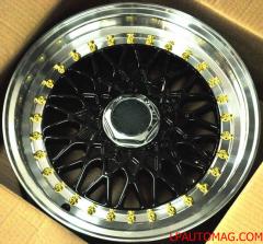 xล้อแม็ก APEX ลาย BBS RS (ZX19C) 15นิ้ว สีดำขอบเงา