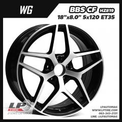 ล้อแม็ก WG ลาย BBS CF (HZ819) 18นิ้ว สีดำหน้าเงาด้าน