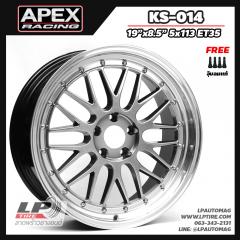 ล้อแม็ก APEX ลาย BBS LM (KS014) 19นิ้ว สีHyper Black ขอบเงา