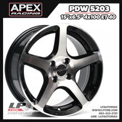 ล้อแม็ก APEX ลาย PDW 5203 15นิ้ว สีดำหน้าเงา