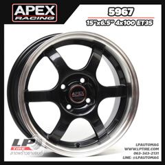 ล้อแม็ก APEX 5967 15นิ้ว สีดำขอบเงา