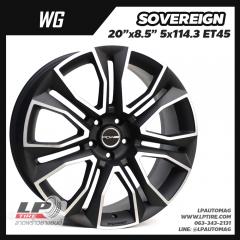 Xล้อแม็ก WG ลาย SOVEREIGN 20นิ้ว สีดำด้านหน้าเงาด้าน