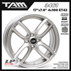 X แม็กลาย MINI GP TAM 3461 17นิ้ว สีเทาด้านกลึงหน้าเงาด้าน