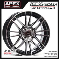 ล้อแม็ก APEX SM002 (ZX097) 15นิ้ว สีดำหน้าเงา