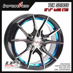 ล้อแม็ก INFORGED ลาย TCK 50185G 15นิ้ว สีดำหน้าเงาอันเดอร์คัตฟ้า