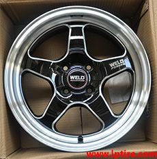 Xแม็กลาย WELD  BC5900 15นิ้ว สีดำขลิปเงินขอบเงา