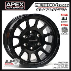 แม็กAPEXลายMETHOO (ZX035) 16นิ้ว สีดำเงา