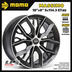 ล้อแม็กแท้ MOMO MASSIMO H796T 18นิ้ว สีดำด้านหน้าเงาด้าน