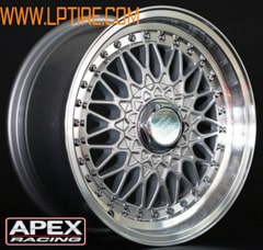 xล้อแม็ก APEX ลาย BBS RS (ZX19C) 15นิ้ว สีHS ขอบเงา