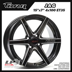 X ล้อแม็ก TORQ JAG by Lenso 15นิ้ว สีดำมิลลิ่งก้านเงิน