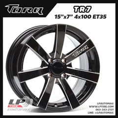 ล้อแม็ก TORQ TR7 by Lenso 15นิ้ว สีดำมิลลิ่งก้านเงิน