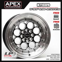 Xหมด ล้อแม็ก APEX WELD KT009 15นิ้ว สีดำขอบเงามิลลิ่งก้านเงิน