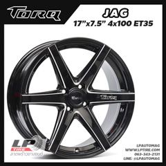 แม็ก TORQ JAG By Lenso 17นิ้ว สีดำมิลลิ่งก้านเงิน