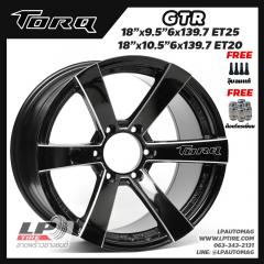 ล้อแม็ก TORQ GTR by Lenso 18นิ้ว สีดำมิลลิ่งก้านเงิน