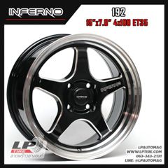 X ล้อแม็ก INFERNO 192 15นิ้ว สีดำขอบเงามิลริ่งเงิน