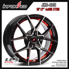 X ล้อแม็ก INFORGED S005 15นิ้ว สีดำหน้าเงาอันเดอร์คัตแดง