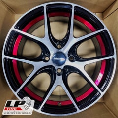 Xล้อแม็ก MGW MF-1135 15นิ้ว สีดำหน้าเงาอันเดอร์คัตแดง