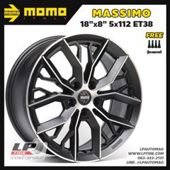 ล้อแม็ก MOMO แท้ รุ่น MASSIMO H796T 18นิ้ว สีดำด้านหน้าเงาด้าน