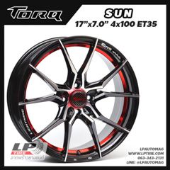 ล้อแม็ก APP TORQ F-SUN 17นิ้ว สีดำหน้าเงาอันเดอร์คัตแดง